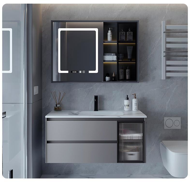 Simple one-piece basin, bathroom cabinet, ceramic basin, washbasin, face wash, bathroom washbasin, combination rock plate, hot-bent, modern undefined
