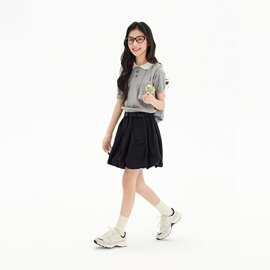 女童装夏季时髦洋气甜美中大儿童女孩短袖POLO衫蛋糕短裤两件套装