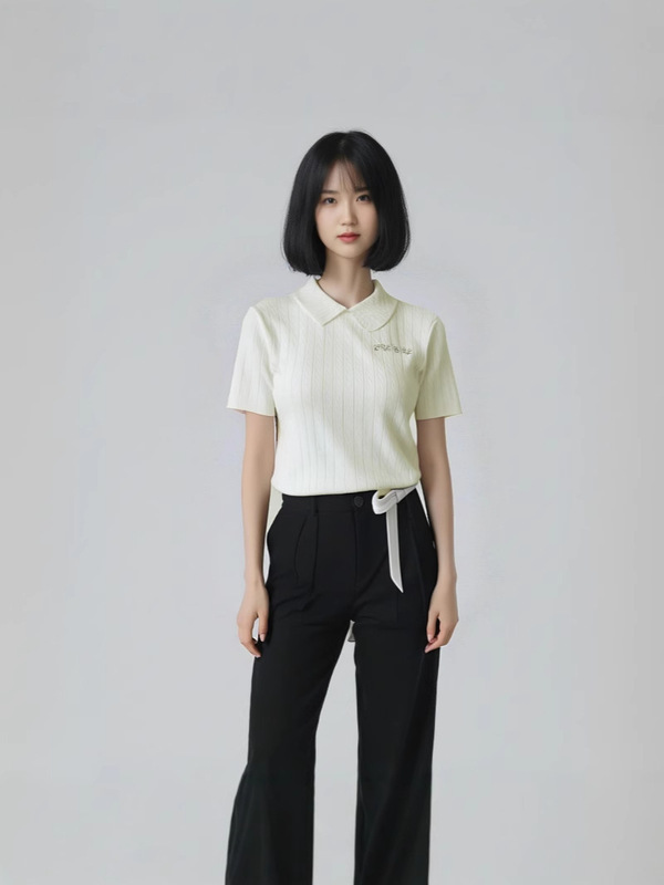 女性用半袖Tシャツ、新しい夏のデザイン、ニッチ、スリム、シンプル、多用途、ラウンドネックニットトップ、クロスボーダー配送|undefined