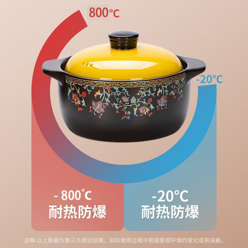 砂锅煲汤家用干烧不裂耐高温陶瓷炖煮粥号炒菜养生沙锅煲仔饭|undefined
