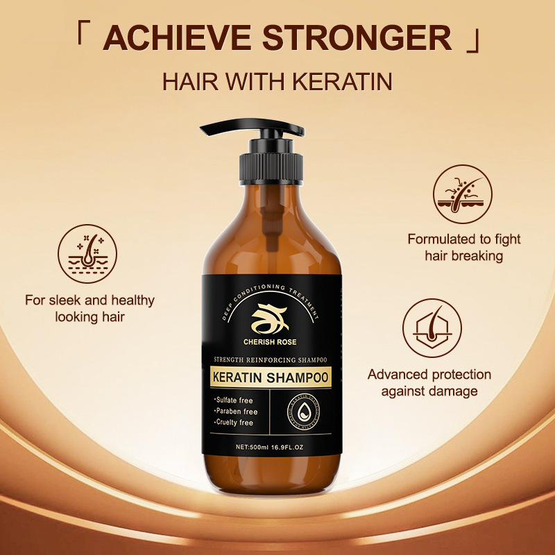 Cross border Keratin Perfume shampoo men and women currency neutral clean nourish scalp Supple Hair shampoo