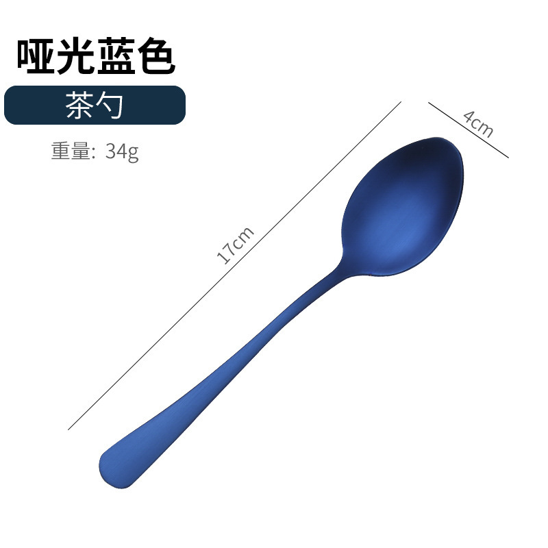 アマゾンクロスボーダー1010ステンレス食器セットチタンメッキマット黒洋食ステーキナイフフォークスプーン5セット|undefined