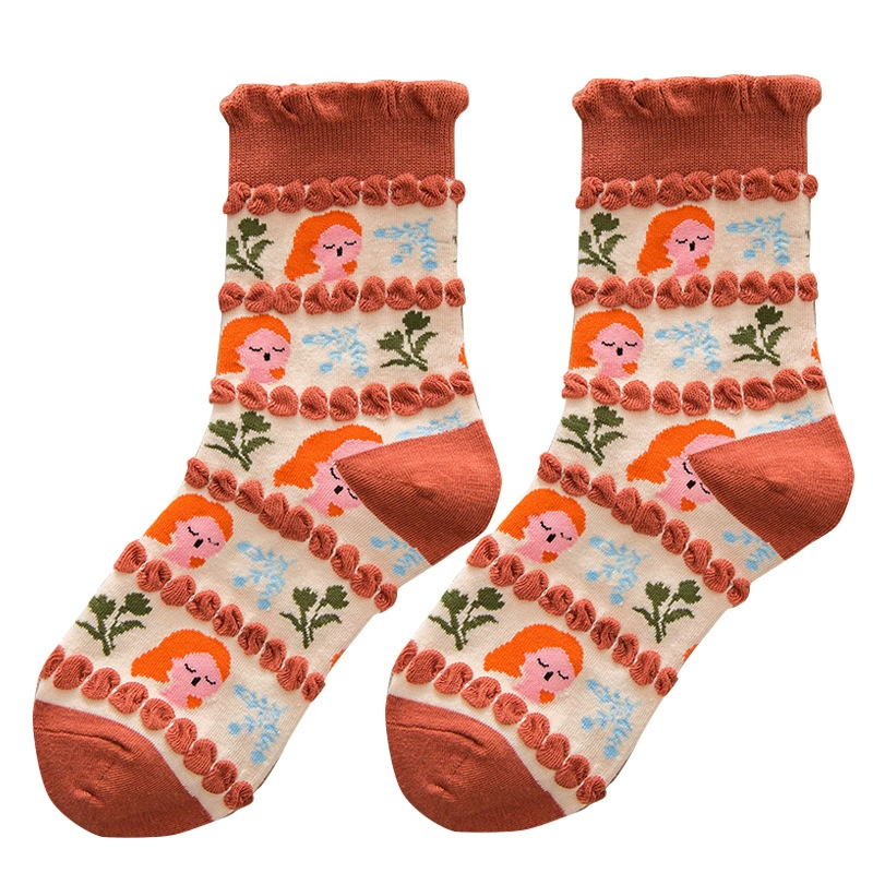 Autumn cartoon cute socks, direct factory sales, mid-length, Korean style