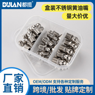 Butter Gun Nozzle Head Boxed Stainless Steel Butter Nozzle M6M8M10 Butter Gun Universal Oil Injection Nozzle Joint Accessories