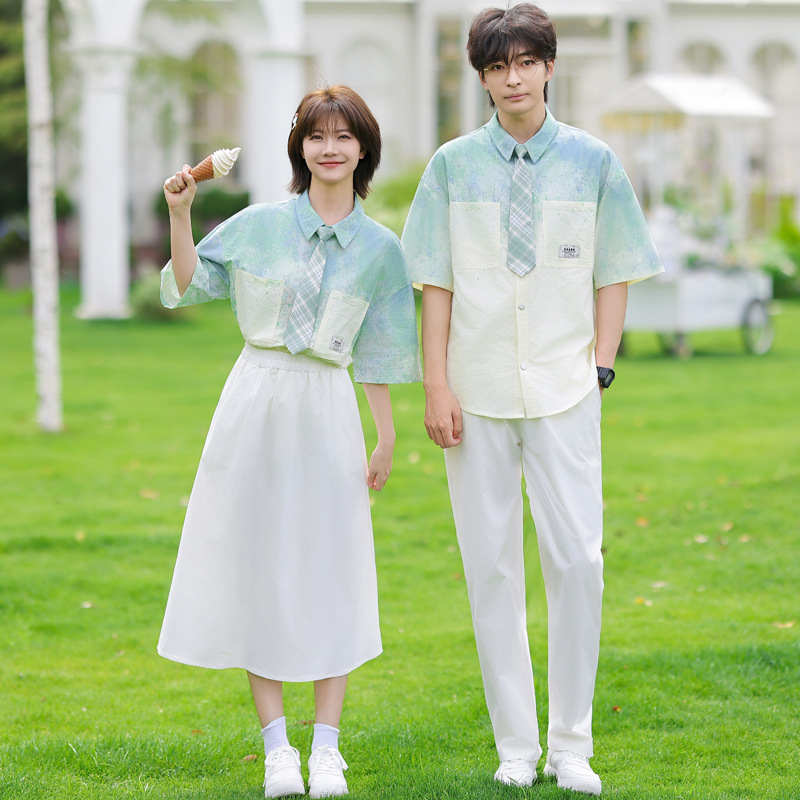 2025 Real Shot of New Couple Shirts, Graduation Photos, Student Class Uniforms, Stage Performance Clothes, Graduation Photos