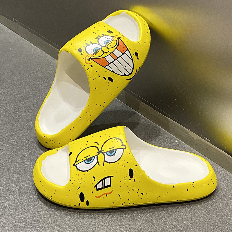 EVA Sesame Street Soft Sole Bread Slippers for Women - Summer Outdoor Wear, Anti-Slip Thick Soles, Crocs Style, Couples, Bathroom, Dormitory, Cool