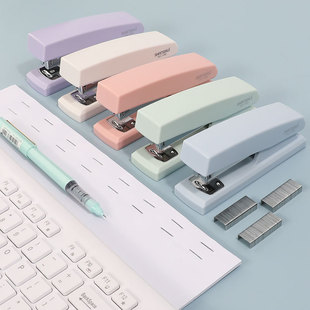 Shanghui 1366 Macaron Color Stapler Student Office Small Binding Supplies Portable Medium Book