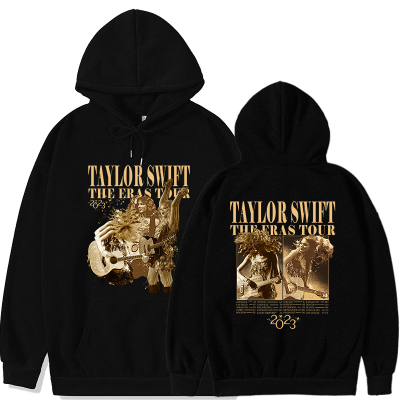 Cross-border Taylor Swift Time Tour Korean Style Autumn and Winter New All-match Personalized Printed Hooded Sweatshirt