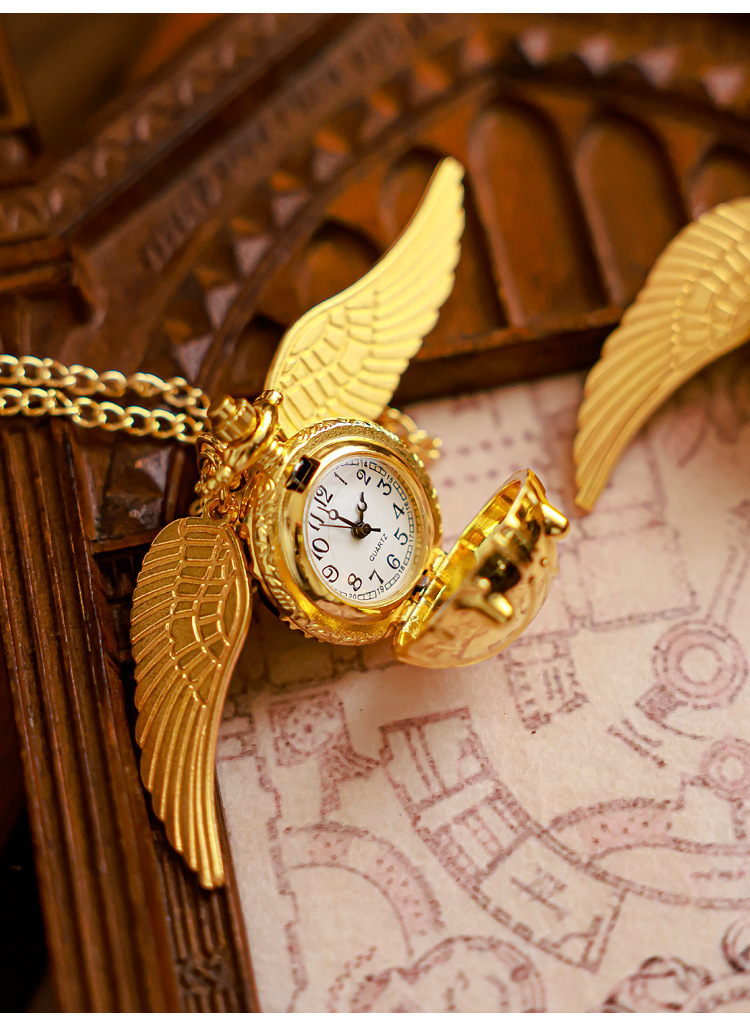 Harry Potter nuevo reloj de arena tallado con tapa flip hueco relojes de bolsillo relojes de collar relojes de estudiantes hombres y mujeres image 7