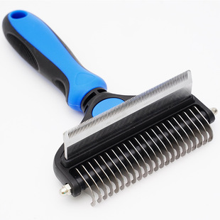 Pet Comb Detangling Brush Double-Ended Dual-Use Dog Comb Dog Hair Comb Tool Dog Supplies Dog Detangling Knife