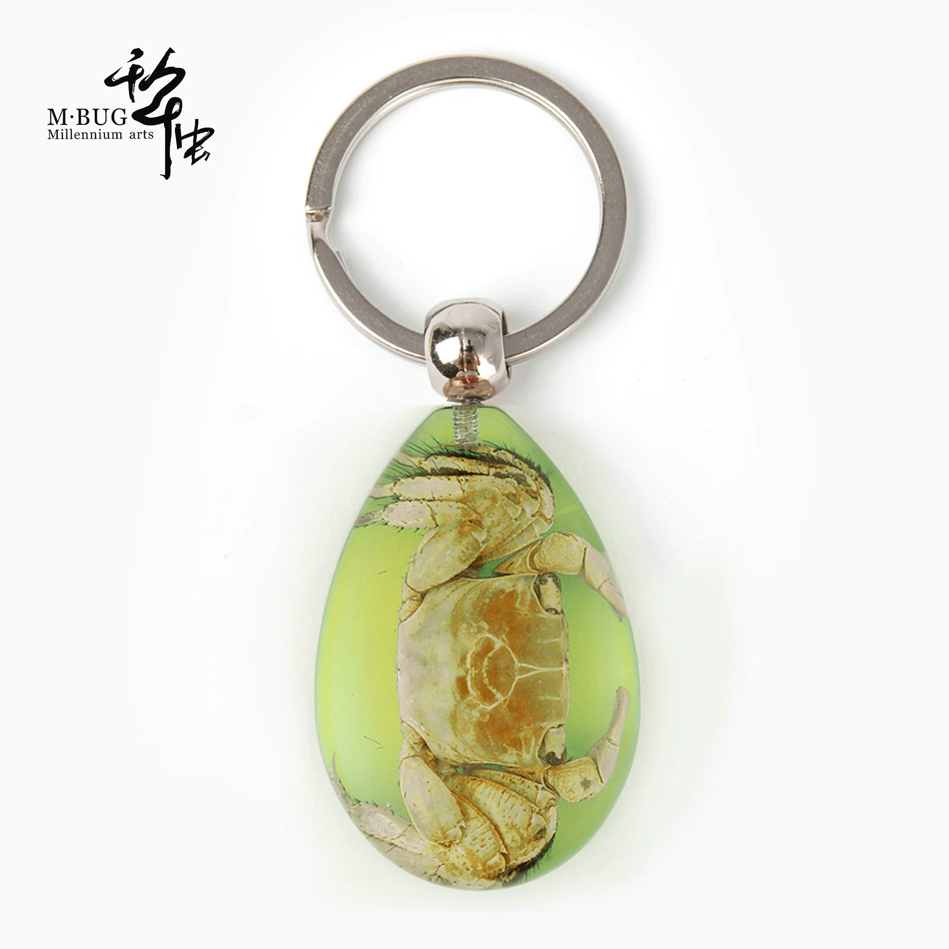 П Millennium Bug Highly Transparent Resin Glue Luminous Scorpion Scarab Hu Feng Real Insect Specimen Gift Keychain