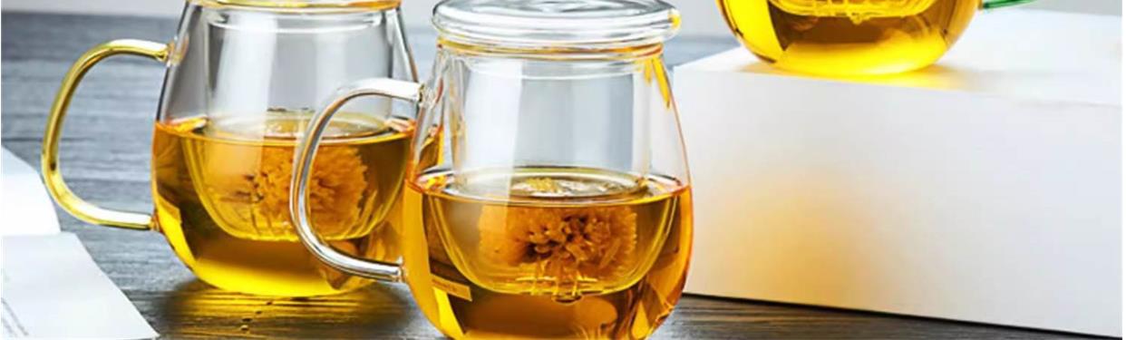 Heat-Resistant Glass Tea Tumbler 350ml with Infuser and Straw for Loose Leaf and Flower Tea preparation