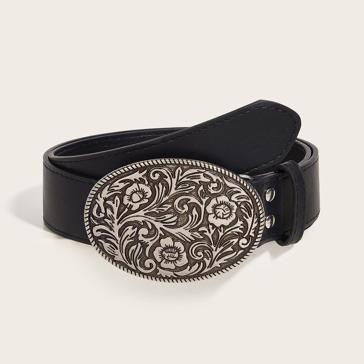 128g Weight Belt Classification 1 Piece Quantity Casual, Daily Occasion Pu Leather, Alloy Material Solid Color Pattern Women's Gender Retro Style Retro Solid Color Pu Leather Alloy Women's Leather Belts 5