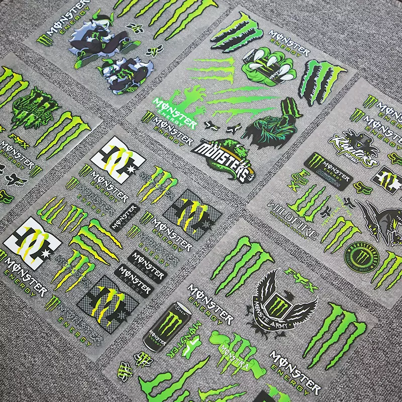 摩托车贴纸防水防晒魔爪头盔贴花电动车机车一整套车贴纸潮贴车身