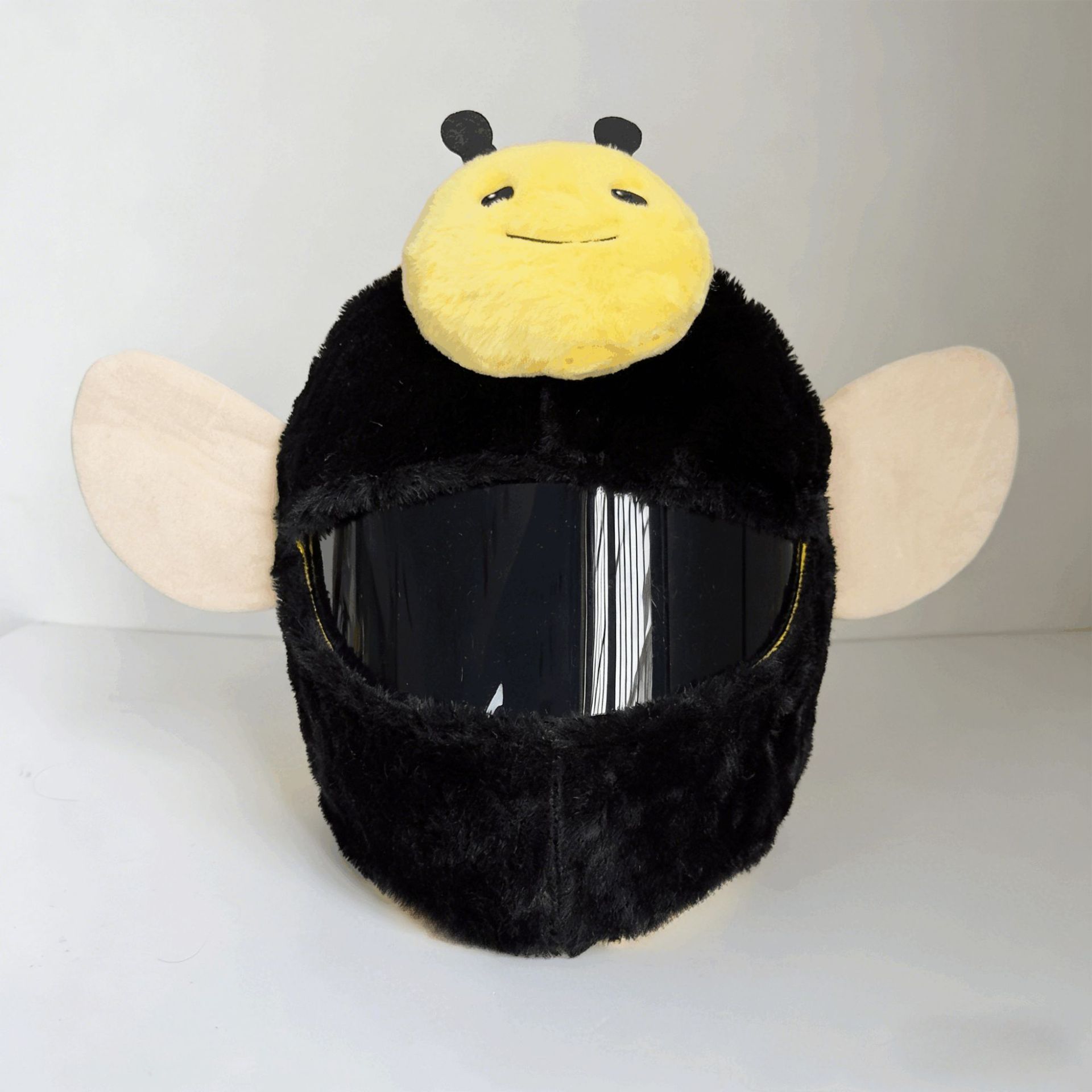 Cross-Border Hot Selling Bee Helmet Protective Cover Cycling Funny Motorcycle Equipment Cute Plush Hood Accessories