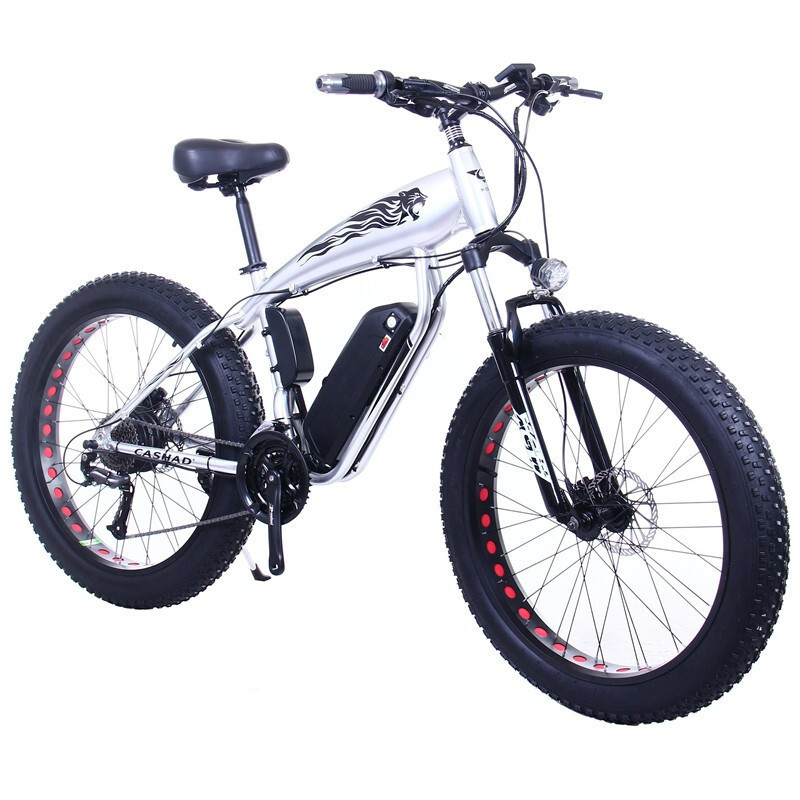 Source Factory Hot-Selling Overseas Hot Model 26inch Electric Mountain Bike Snow Fat Tire Moped Shock-Absorbing Off-Road Vehicle