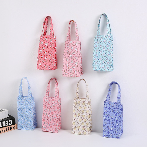 New cartoon ghost series waterproof hand carry kettle kettle bag thermos cup handbag folding umbrella storage bag