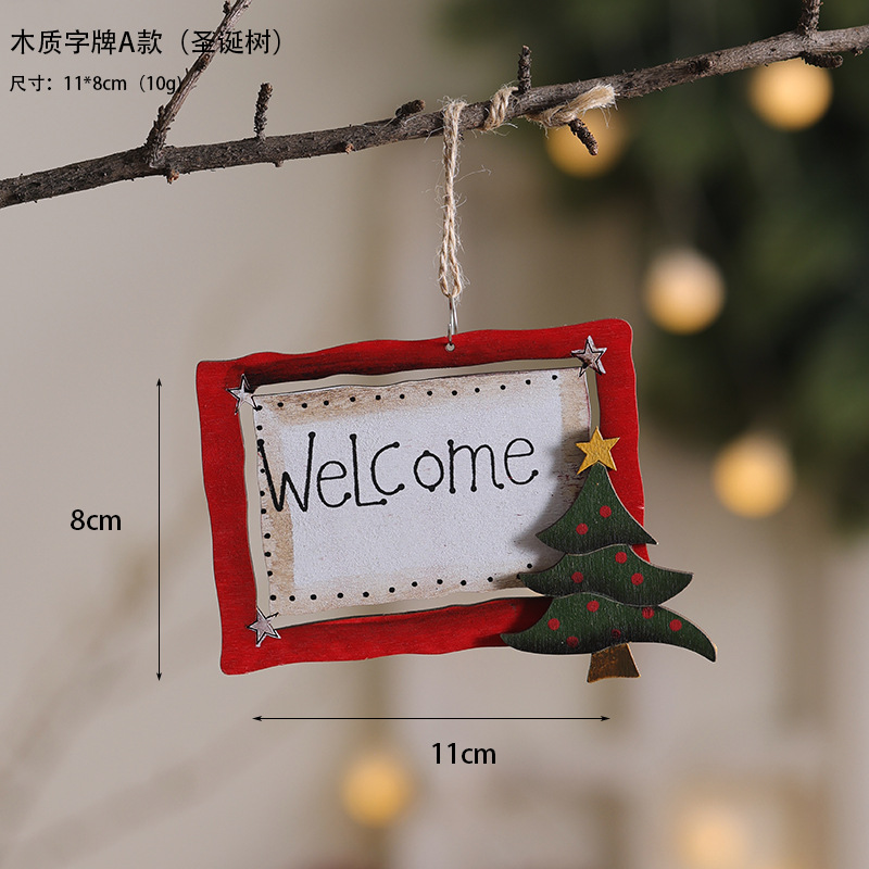 Marca de madera L (árbol de navidad)