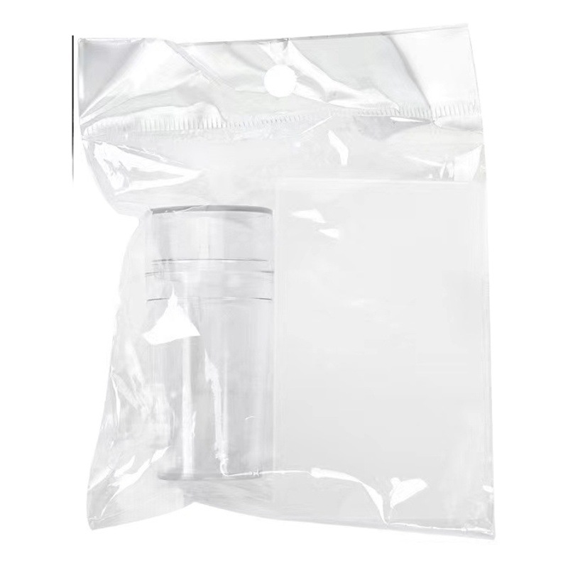 Manicura de uñas francesas sello de silicona de una sola cabeza de doble cabeza con tapa mejorada herramienta de transferencia de cabezal de impresión de silicona blanca lechosa