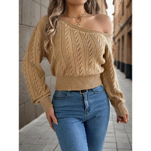 L 58087LChunky off-shoulder cropped sweater ���¶��̿�ë��