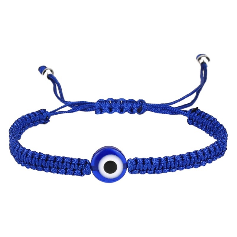 European and American Popular Bracelets for Women Evil Eyes Cross-Border Palm Blue Eyes Evil Eyes Red Rope Braided Adjustable Bracelet