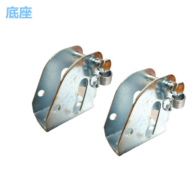 手推车把手配件平板车扶手加厚三角盒镀锌底座折叠手拉车拉簧合页