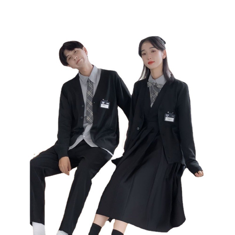 春秋学院风JK制服长裙大合唱演出服套装高中学生校服班服西装外套|undefined
