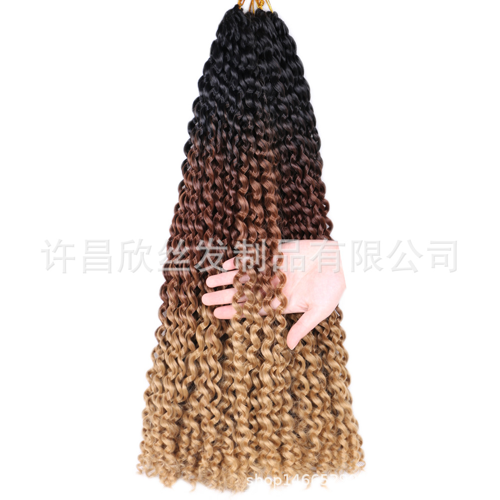 Suministro directo de fábrica Amazon ondulación del agua crochet peluca sucio trenza peluca Pasión Twist pelo