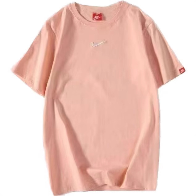 Minimalist Pure Cotton Embroidered Short-Sleeve Summer Crew Neck Casual Versatile Couple Unisex Student Trendy T-Shirt