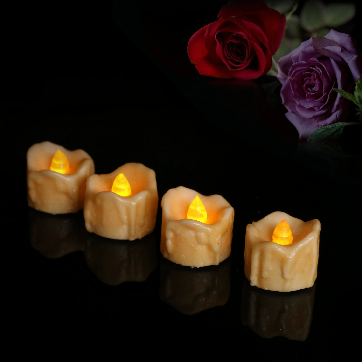 Flameless led waxtealight candle Светодиодный свет свечи с воском из слоновой кости
