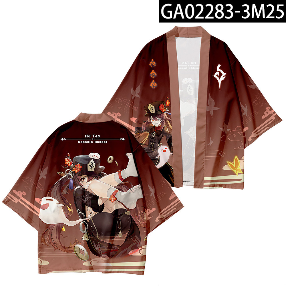 2024 verano anime cosplay dios original Genshin capa Riyue Keli cardigan kimono capa image 42