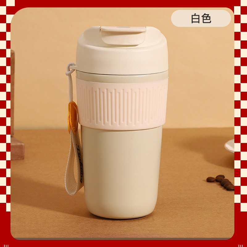 新商品304ステンレス保温カップ高颜値シンプルダブルコーヒーカップ|undefined