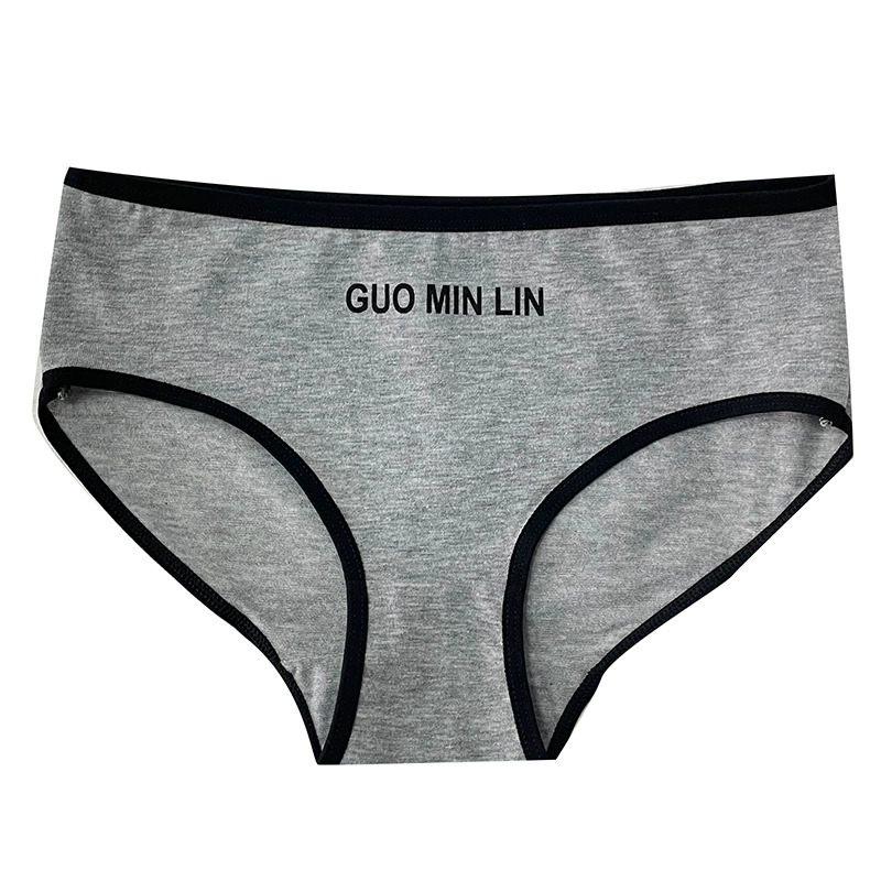 Трусы средней посадки из хлопка под брендом GUO MIN LIN, дышащие, размеры M–3XL, мульти‑цвет