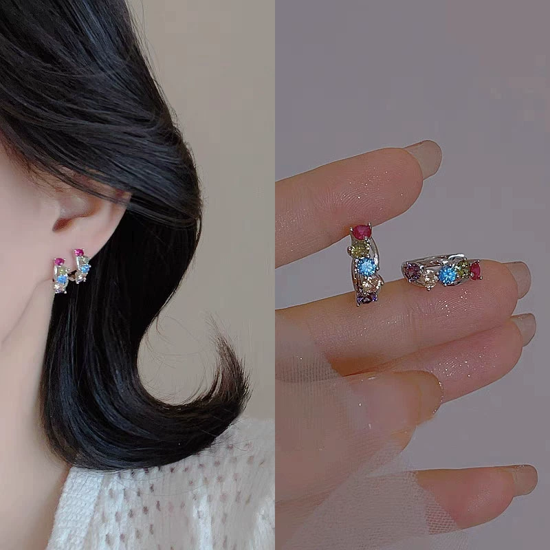Серьги Silver 925, корейский цветочный минимализм, простой элегантный тренд
