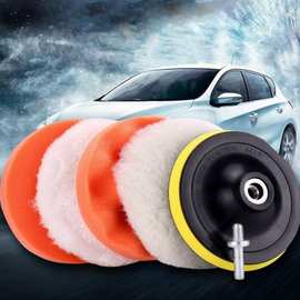厂家现货汽车美容抛光海绵轮 3-7英寸羊毛垫平面波浪海绵轮6件套