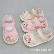儿童手工布鞋汉服鞋刺绣复古防滑吸汗宝宝周岁学步千层底女童公主