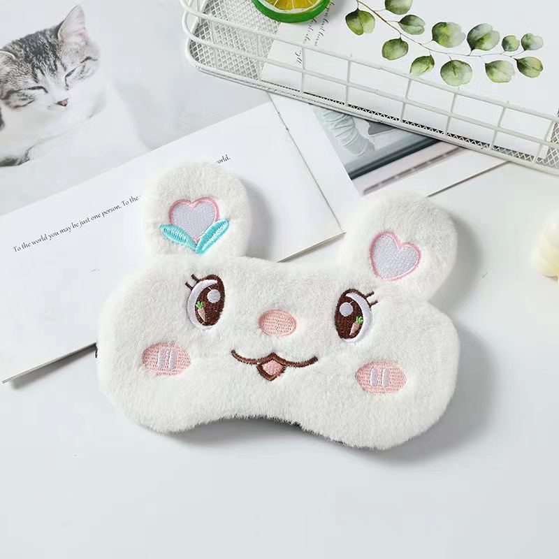 Nuevo sueño sombreado chica dormir especial máscara de ojo estudiante máscara de ojo aliviar la fatiga ocular conejo oso monstruo