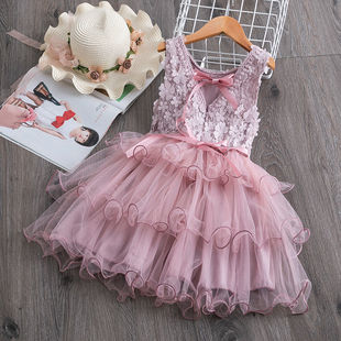 Летняя летняя одежда, дышащий наряд маленькой принцессы, детское платье, в корейском стиле, в западном стиле