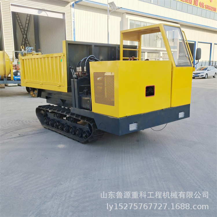 增压发动机履带运输车 8吨带后桥沙漠工程车 双顶自卸搬运车