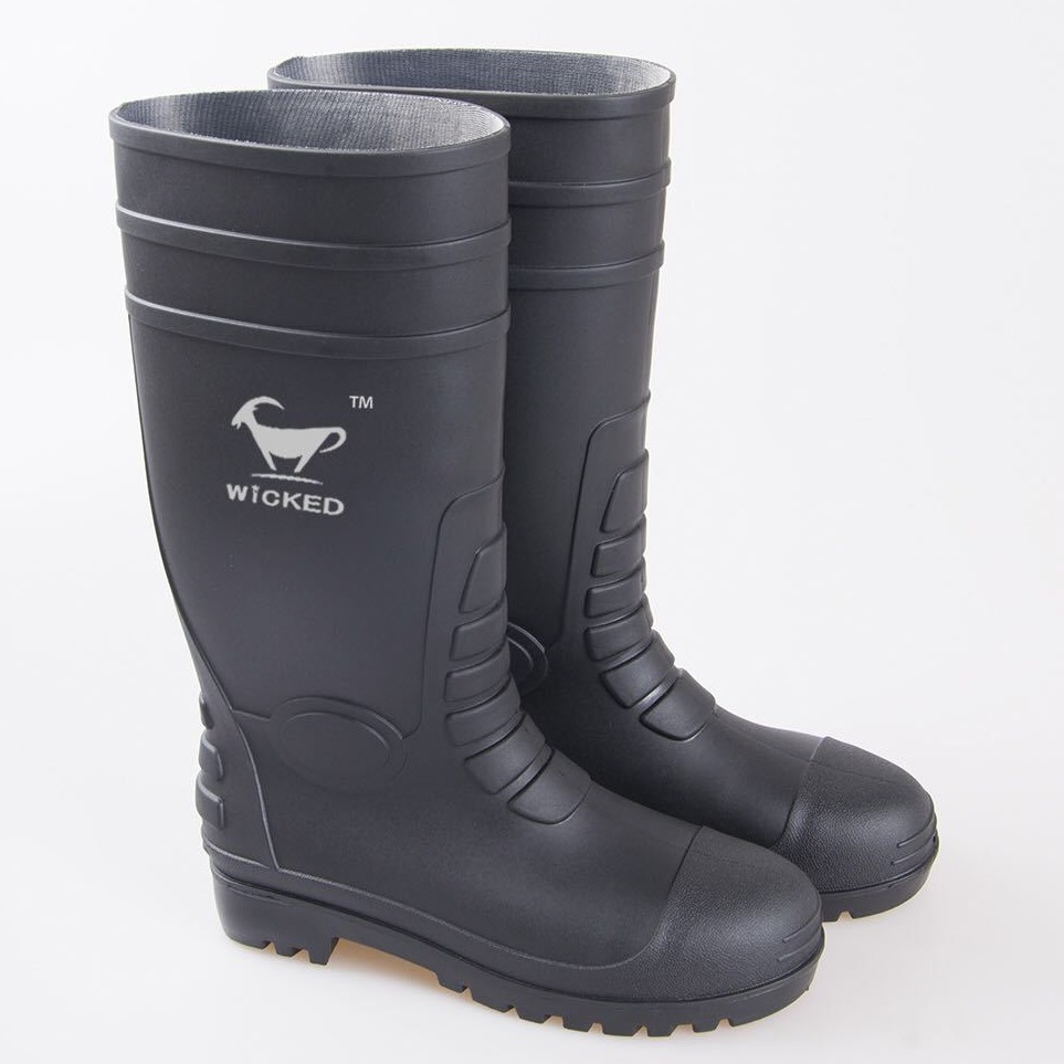 WICKDE品牌雨鞋出口欧美韩国非洲劳保安全防砸防刺穿达标雨鞋