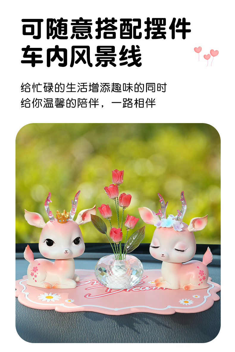 New crystal simulation flower car ornaments with car decoration ornaments creative basin pick car ornaments wholesale
