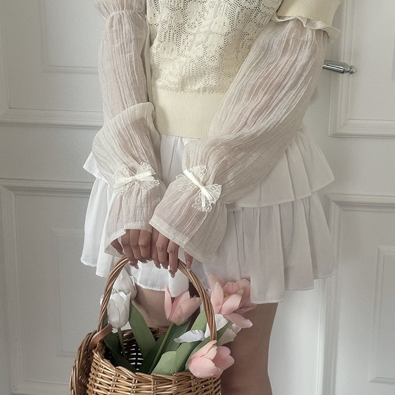 Funda de manga de hielo con lazo, suelta, transpirable, todo-fósforo, manga de conducción, manga de trompeta ligera, manga de hielo, manga de protección solar, mujer