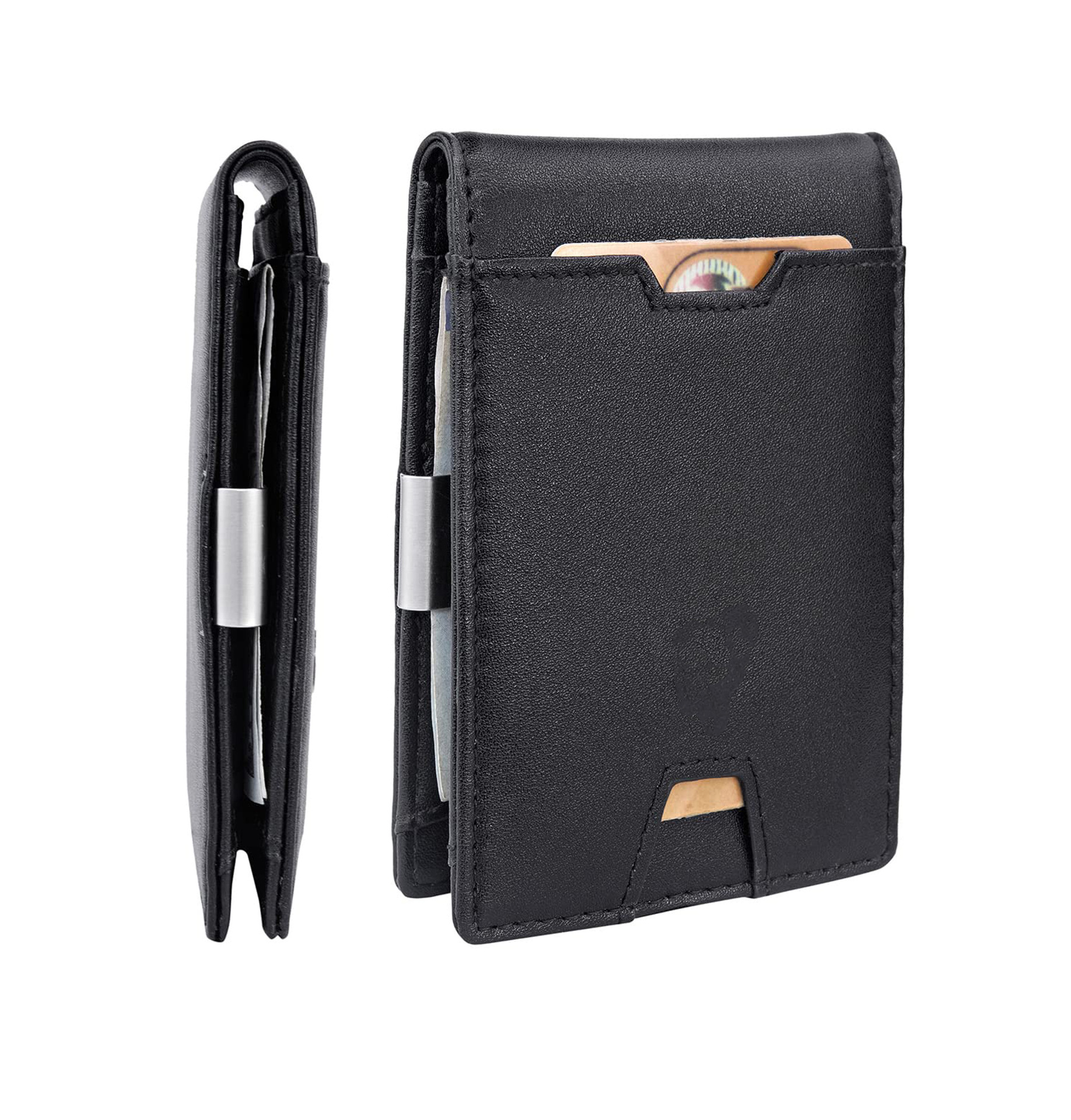 Men's Solid Color Leather Flip Cover Wallets display picture 3