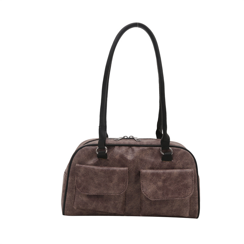 Bolso de brazo retro para mujeres 2024 nuevo invierno de moda simple bolso de hombro de mano bolso de viaje de gran capacidad