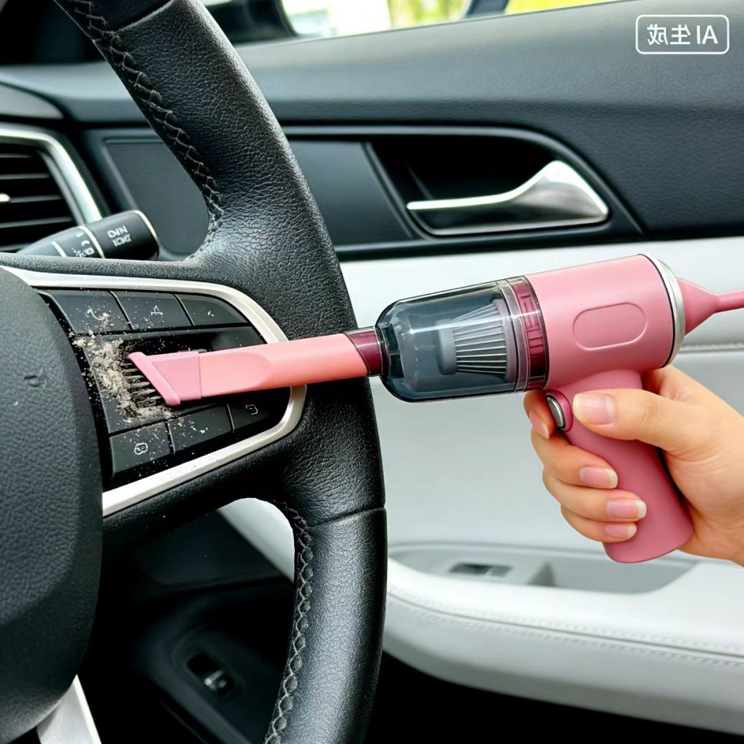Wireless Handheld Vacuum Cleaner for Car and Home Use, Large Suction Power, Mini Rechargeable, Portable, Multi-Functional, Dual-Purpose for Suction and Blowing