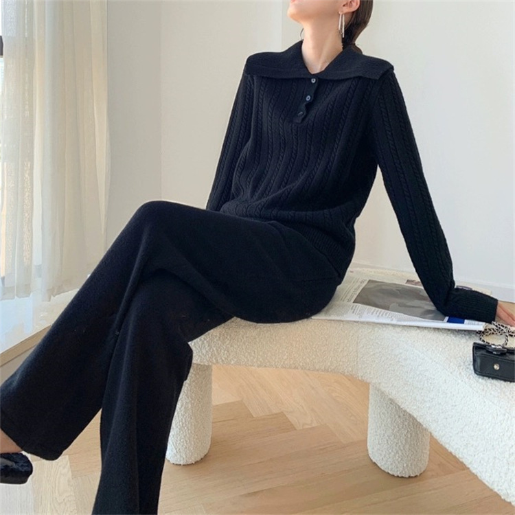 ファッションの外国貿易のニットのスーツの女性の秋冬の新型のゆったりしています。|undefined