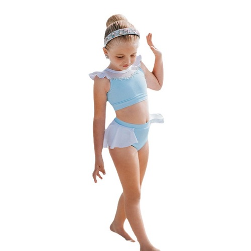 New Cross-border Children's Swimsuit with Snow White Long Hair, Separate Girls' Swimsuit, One Piece, Dropshipping, AliExpress, Amazon