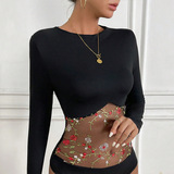 (Трансграничная торговля), сексуальный черный приталенный лонгслив, футболка, городской стиль, в обтяжку