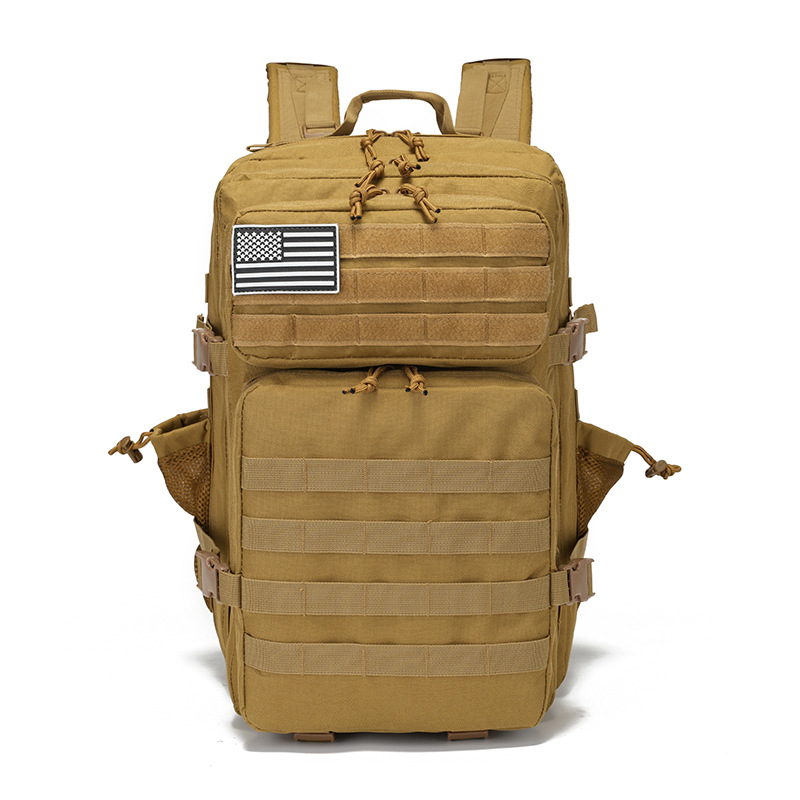 Cross-Border Tactical Backpack, Outdoor Mountaineering Bag, 45L Large Capacity Tactical Cycling Backpack, Hiking Equipment Camping Bag