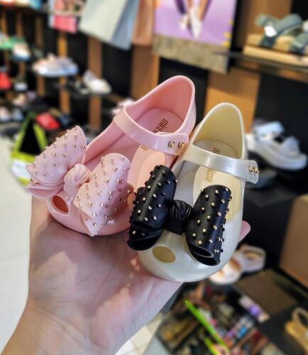 Melissa Girls' Shoes 2024 New Children's Sandals Summer Princess Shoes Soft Sole Fish Mouth Single Shoes Middle Children Jelly Shoes